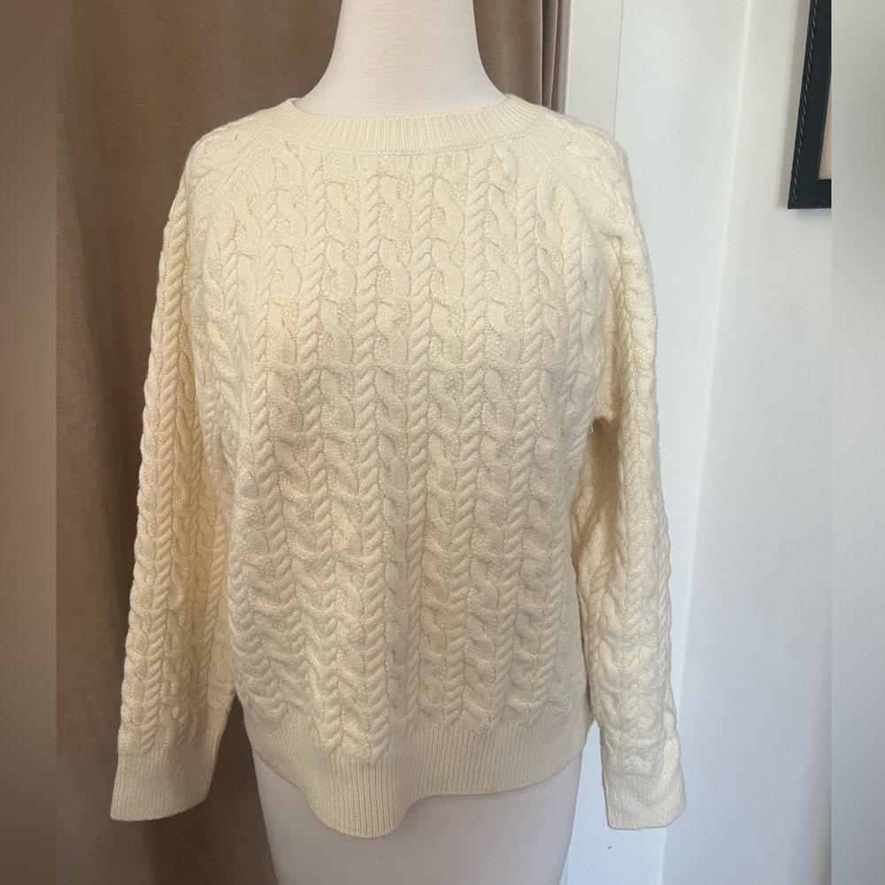 On 34th cableknit sweater